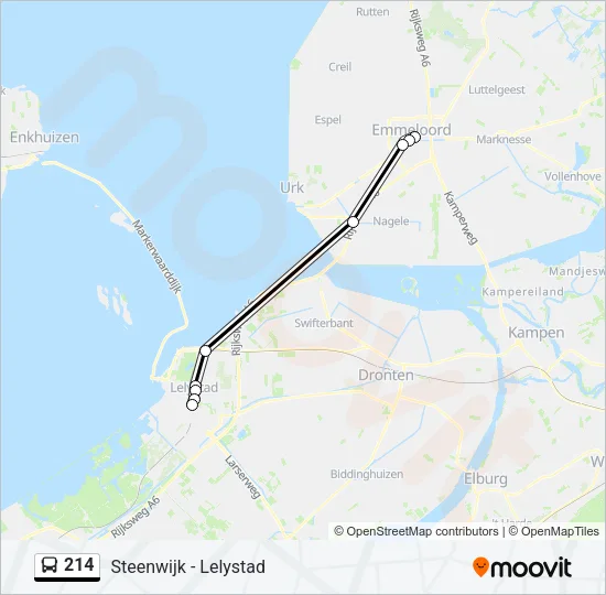 214 Bus Line Map