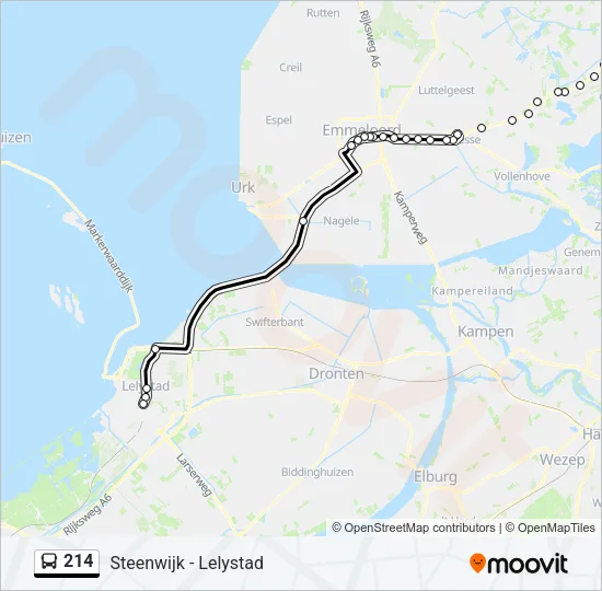 214 Bus Line Map