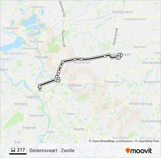 217 Bus Line Map