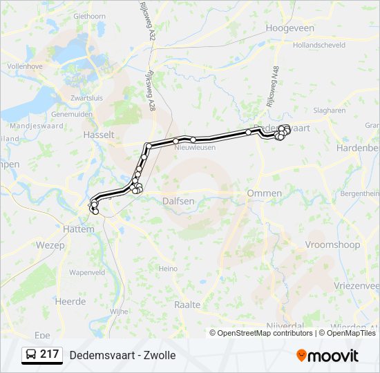 217 Bus Line Map