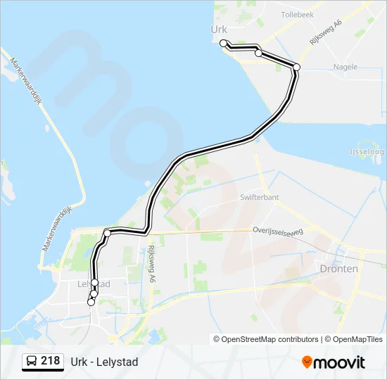 218 Bus Line Map