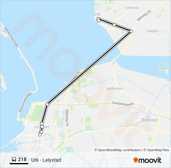 218 Bus Line Map