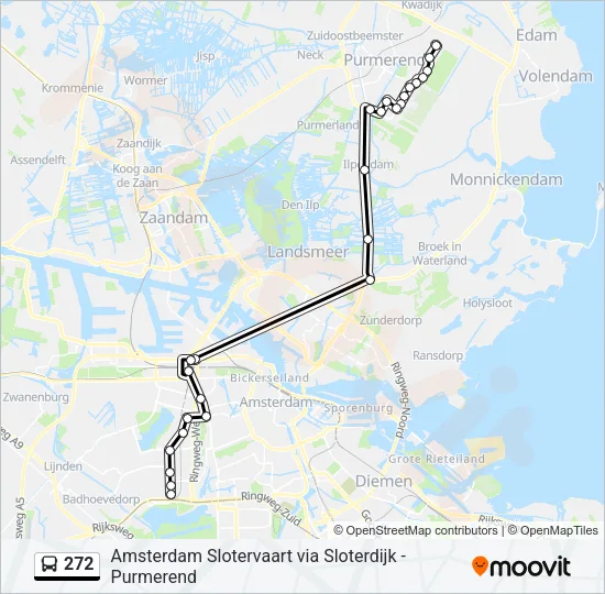 272 Bus Line Map