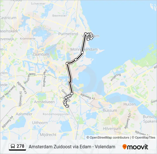 278 Bus Line Map