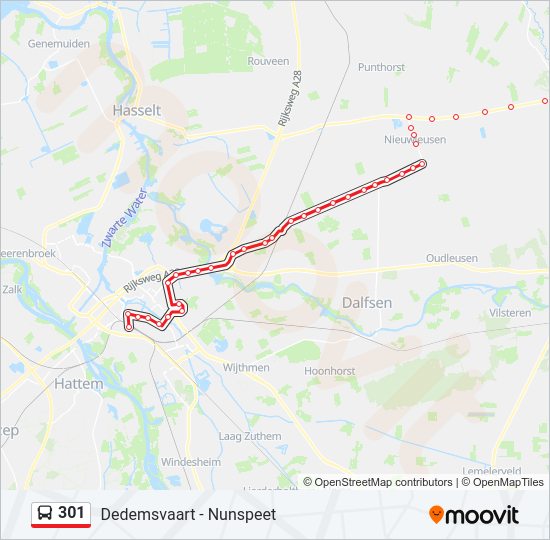 301 Bus Line Map