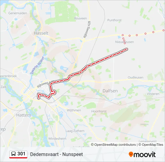 301 Bus Line Map