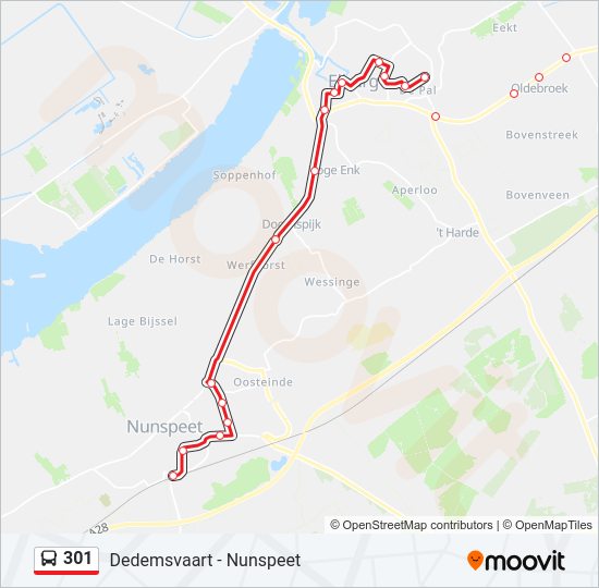 301 Bus Line Map