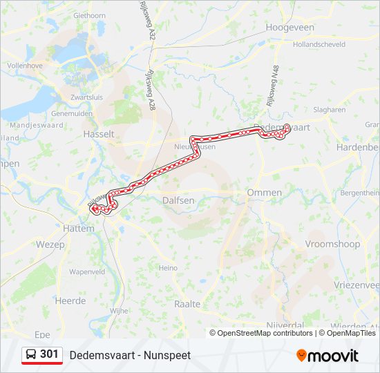 301 Bus Line Map