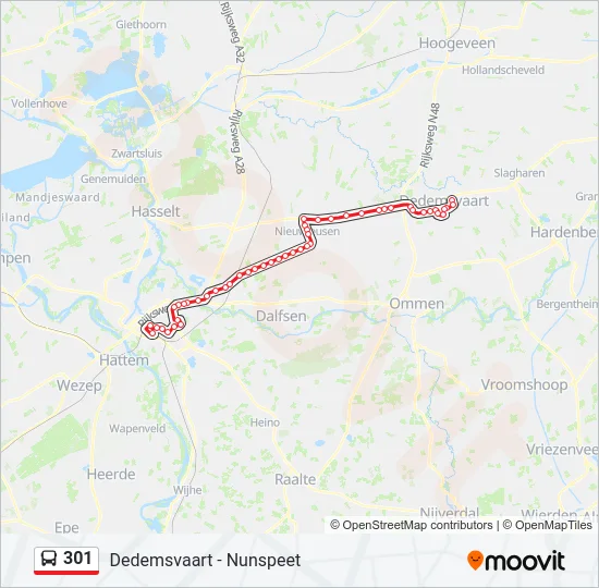 301 Bus Line Map