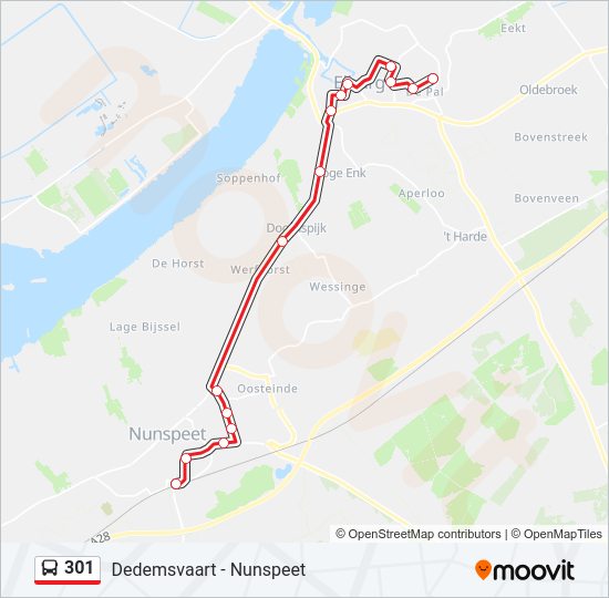301 Bus Line Map