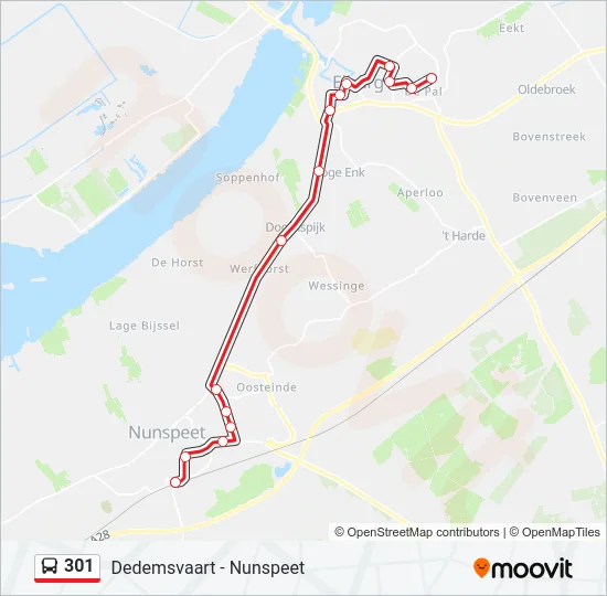 301 Bus Line Map