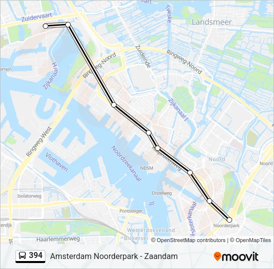 394 Bus Line Map
