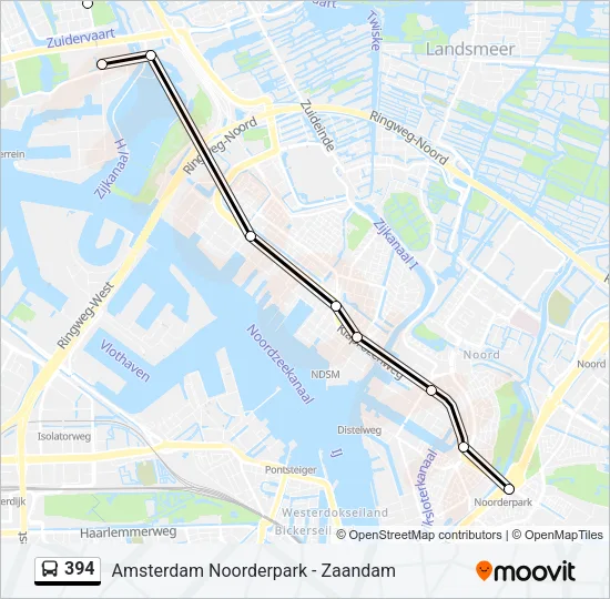 394 Bus Line Map