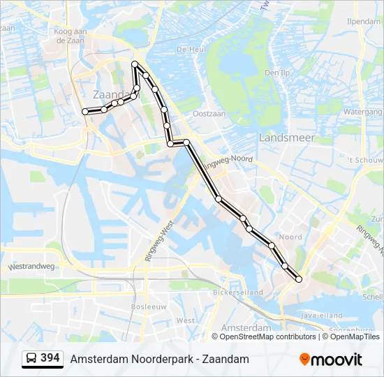 394 Bus Line Map