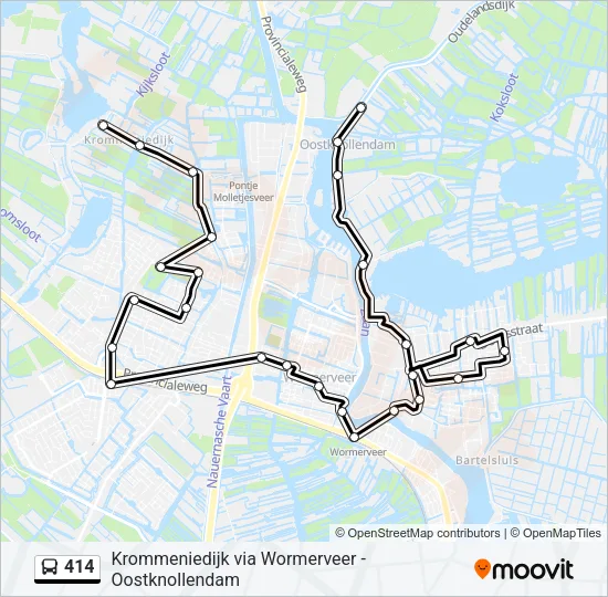414 Bus Line Map