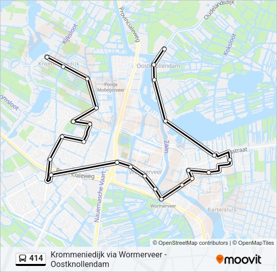 414 Bus Line Map