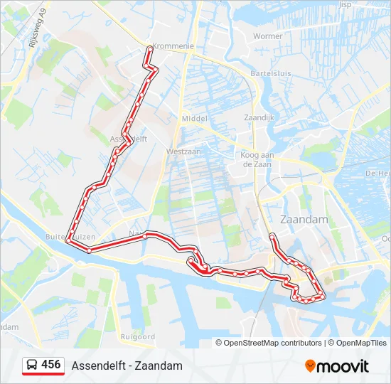 456 Bus Line Map