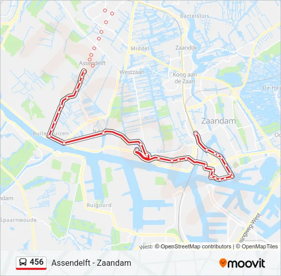 456 Bus Line Map