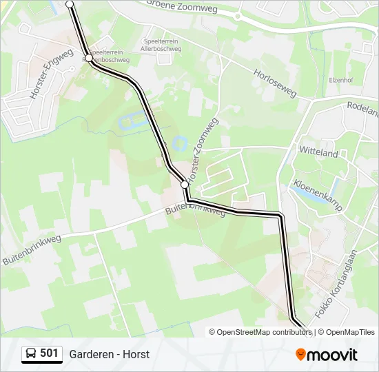 501 Bus Line Map