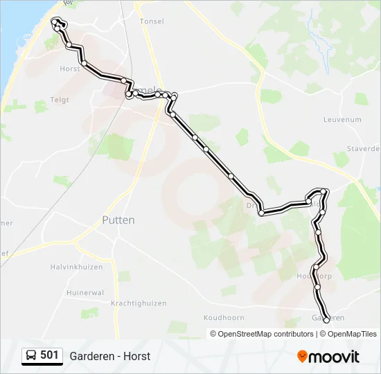 501 Bus Line Map