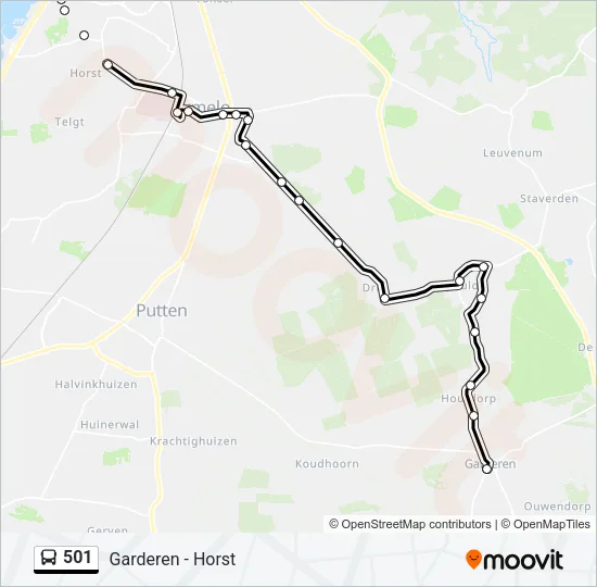 501 Bus Line Map