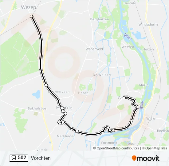 502 Bus Line Map