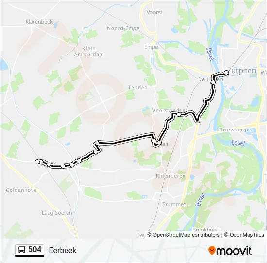 504 Bus Line Map