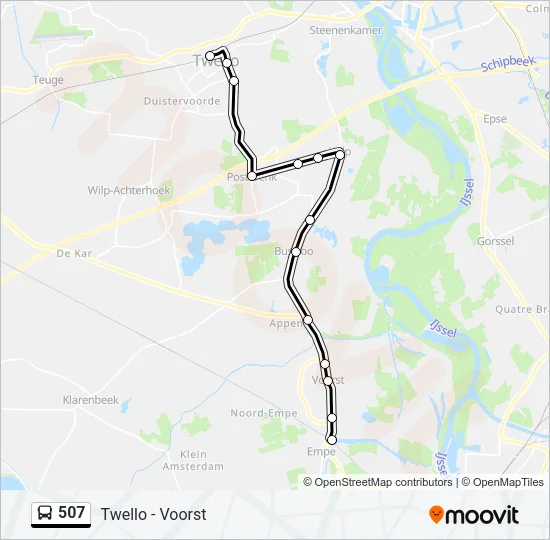 507 Bus Line Map