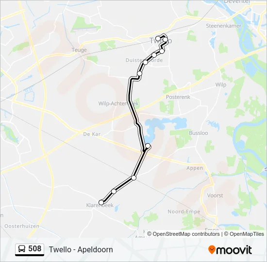 508 Bus Line Map