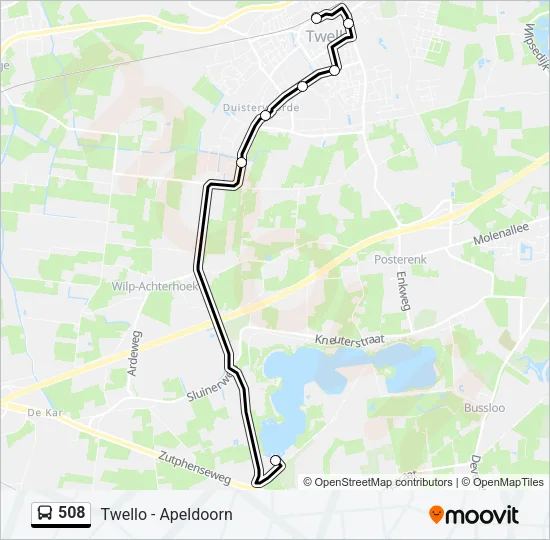 508 Bus Line Map