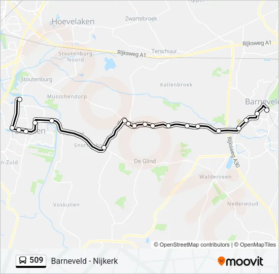 509 Bus Line Map