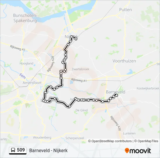 509 Bus Line Map