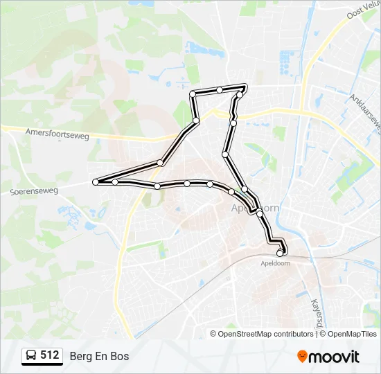 512 Bus Line Map