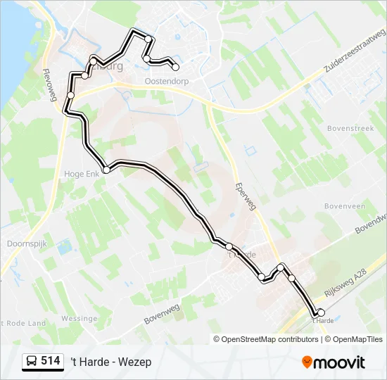 514 Bus Line Map