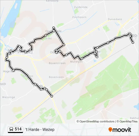 514 Bus Line Map