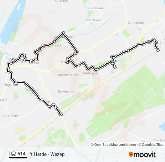514 Bus Line Map