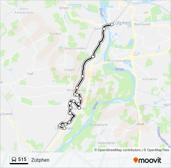 515 Bus Line Map