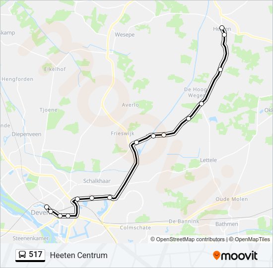 517 Bus Line Map