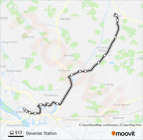 517 Bus Line Map