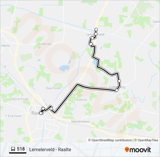 518 Bus Line Map
