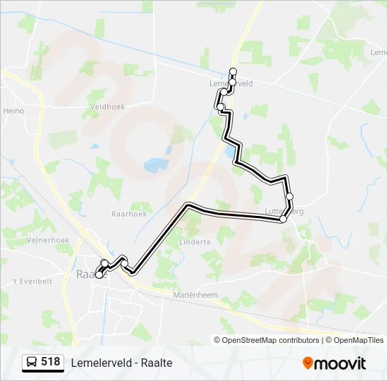 518 Bus Line Map