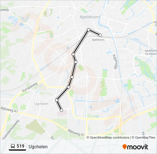 519 Bus Line Map