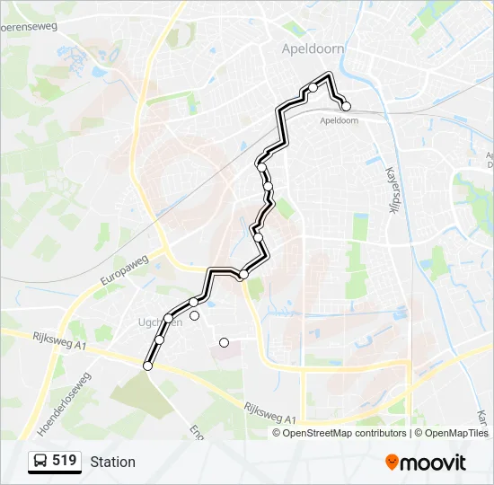 519 Bus Line Map