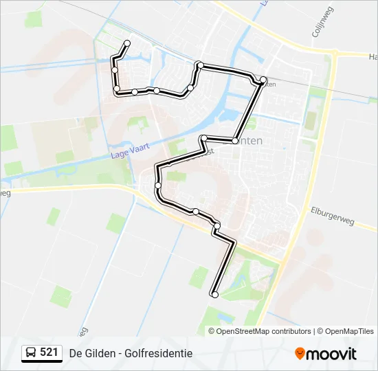 521 Bus Line Map