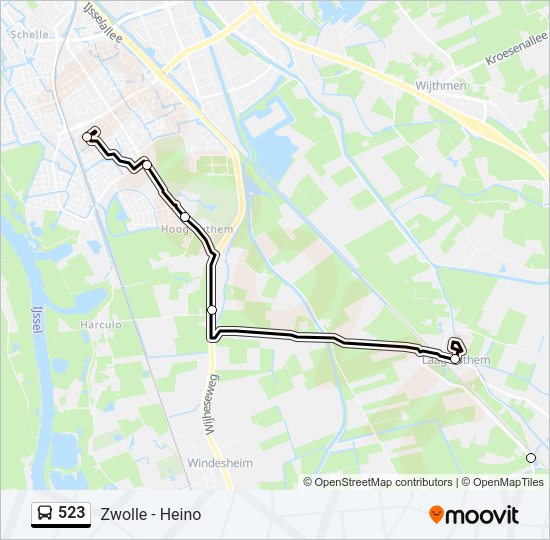 523 Bus Line Map