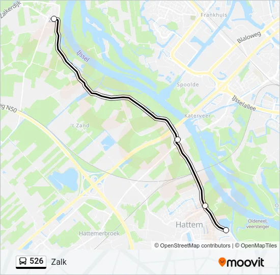 526 Bus Line Map