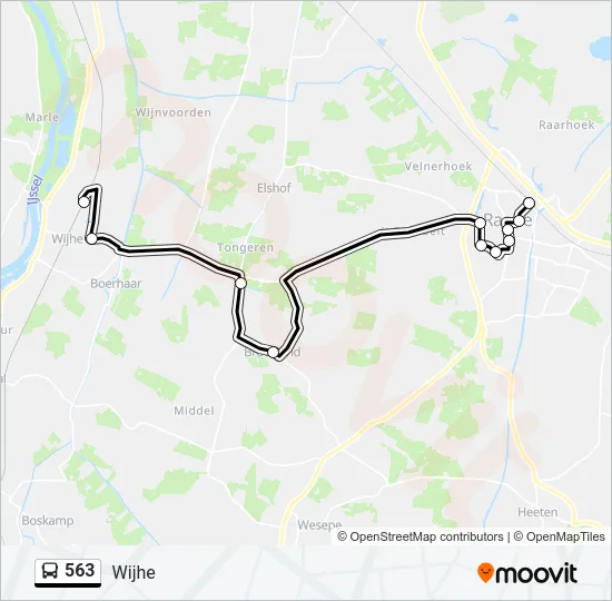 563 Bus Line Map