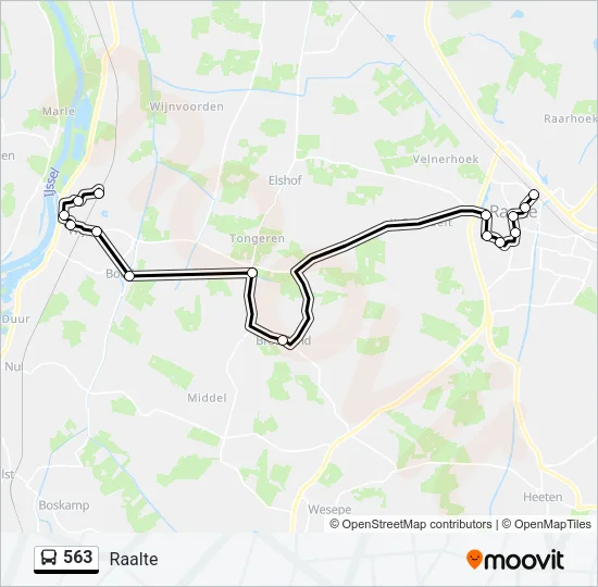 563 Bus Line Map