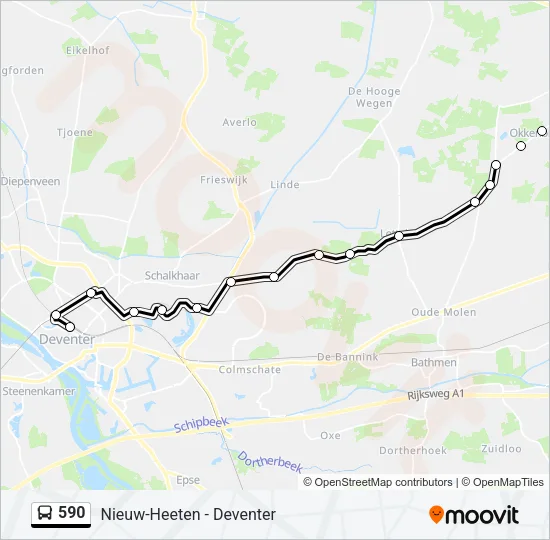 590 Bus Line Map