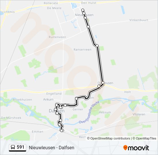591 Bus Line Map